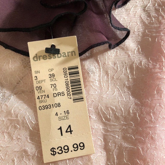 Deep Plum Ruffle Neck with ribbon tie Blouse - Picture 4 of 4